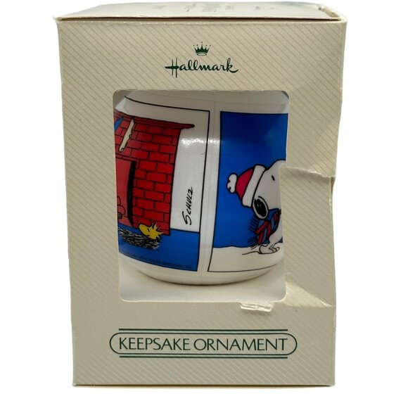 Vintage Hallmark 1983 Peanuts Christmas Ornament Snoopy Woodstock Satin - Picture 8 of 10